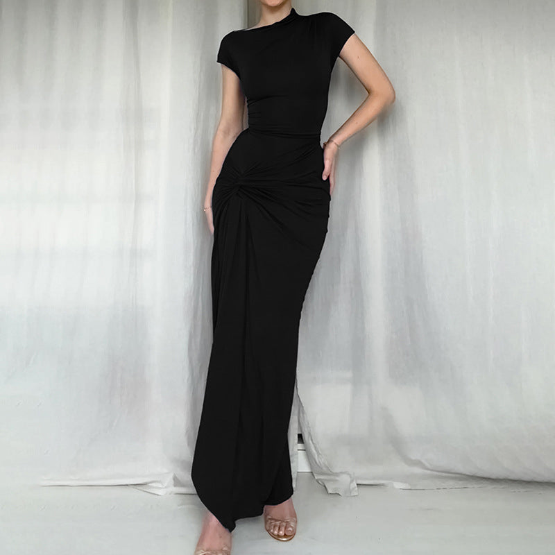 Elegant Lång Bodycon Klänning med Slits för Kvinnor