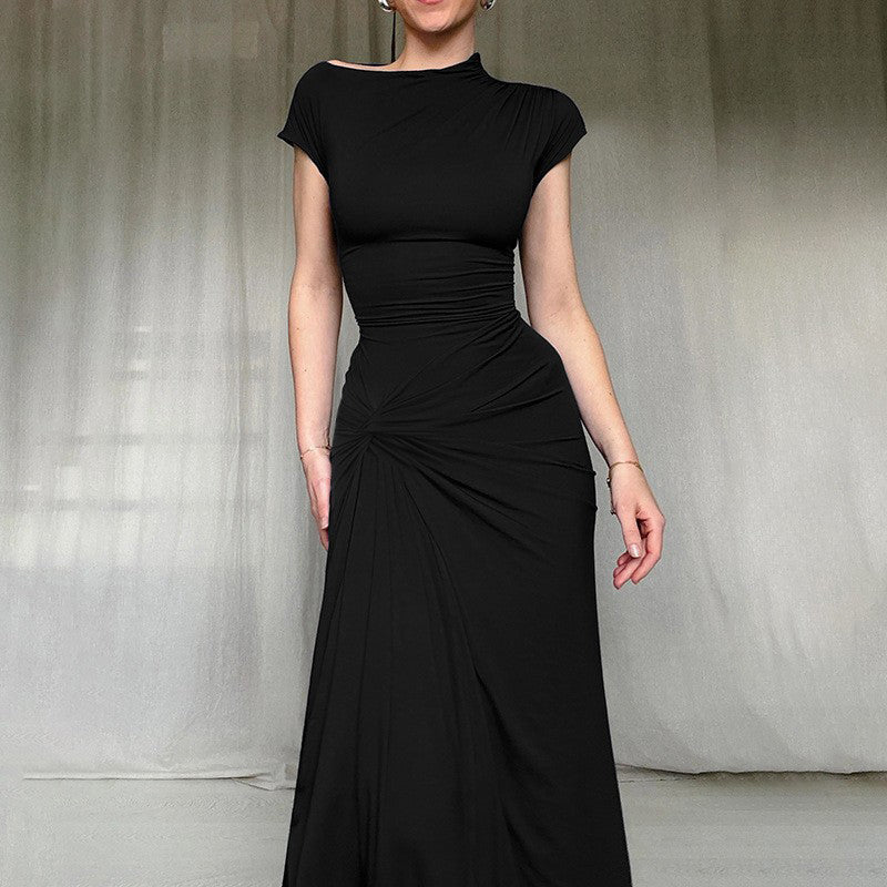 Elegant Lång Bodycon Klänning med Slits för Kvinnor