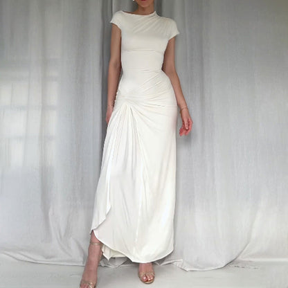 Elegant Lång Bodycon Klänning med Slits för Kvinnor